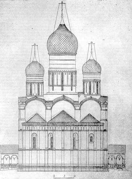 Успенский собор московского кремля рисунок карандашом